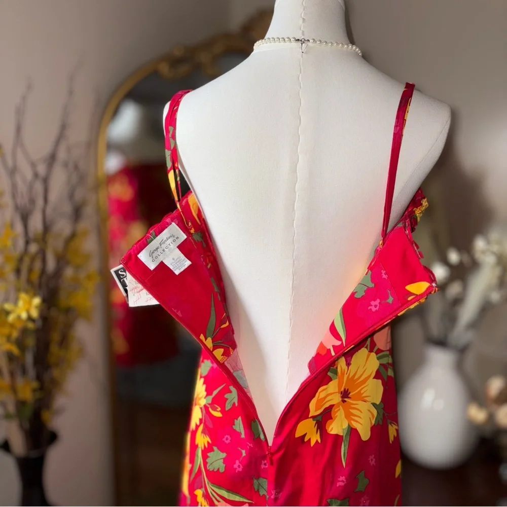 Vintage Y2K Giorgio Fiorlini Womens Dress Size 6 Floral NWT - Picture 8 of 11